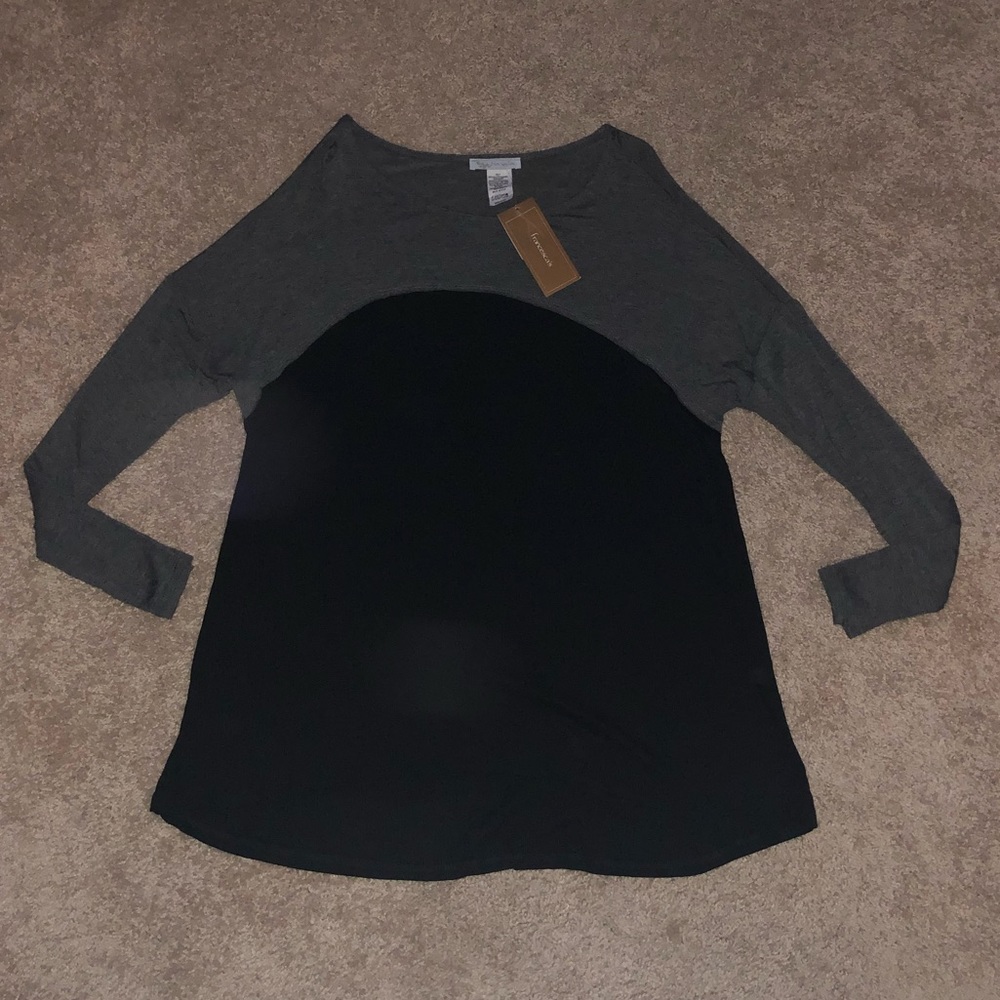 Honeybee black and gray top
